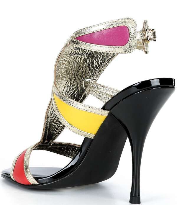 ジェフリー キャンベル レディース シューズ サンダル Jeffrey Campbell Kaleido Zebra Strappy Stiletto Sandals Gold Zebra Multi ゴールド
