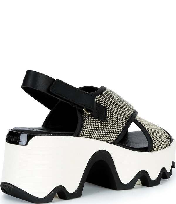 ソレル レディース シューズ サンダル プラットフォーム Sorel Kinetic Aura Slingback TXT Platform Sandals BlackBleached Ceramic ブラック