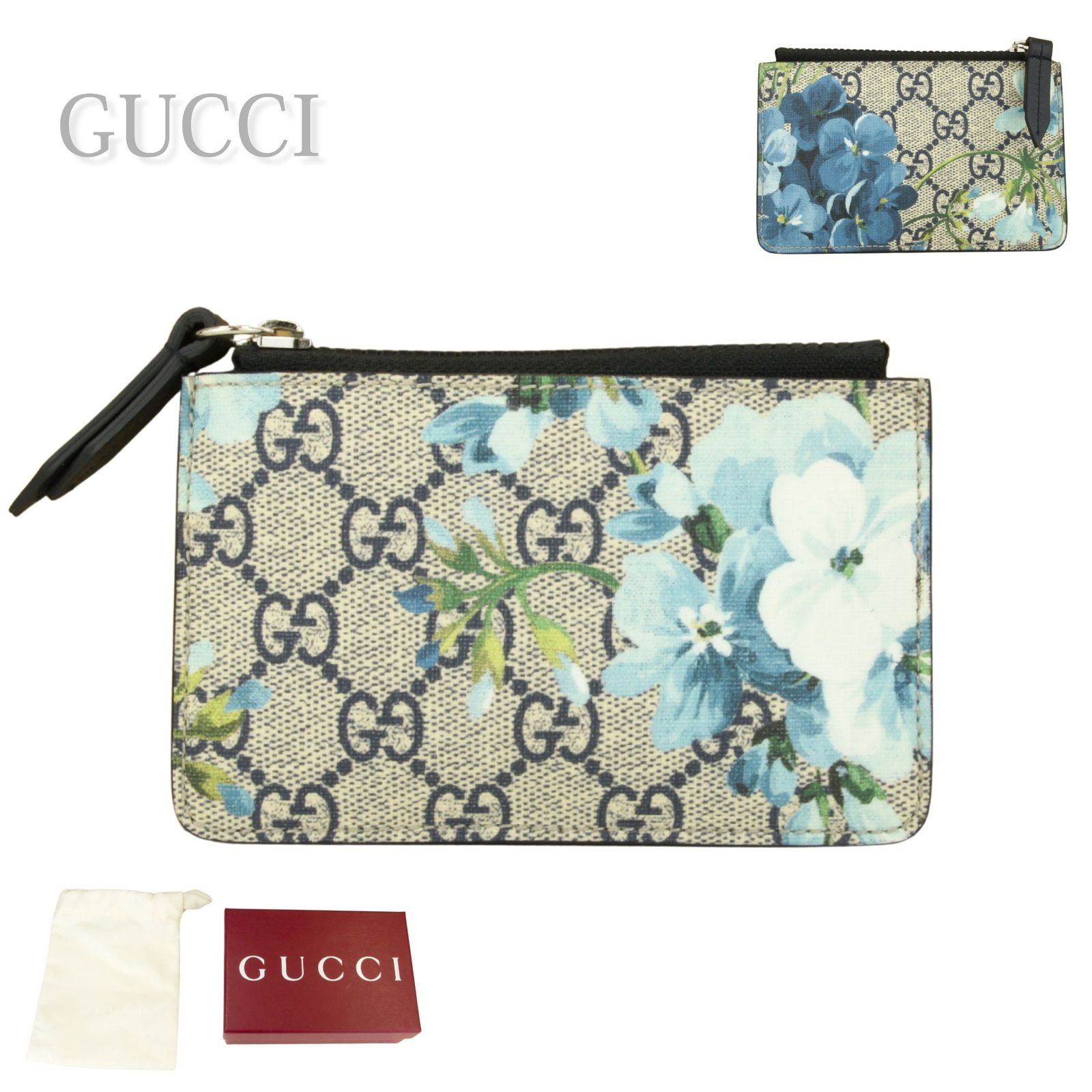 中古】GUCCI グッチ コインケース GGブルームス レディース ベージュ