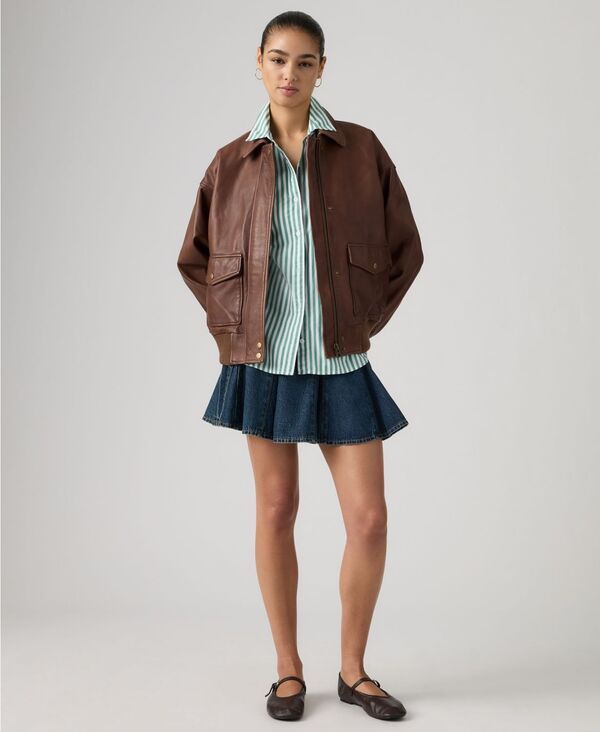 【送料無料】 リーバイス レディース スカート ボトムス Premium Womens Godet MidRise Mini Skirt Fell Off Stone