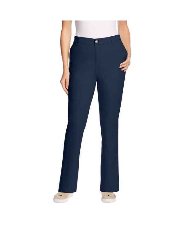 【送料無料】 ウーマン ウィズイン レディース カジュアルパンツ ボトムス Womens Within Tall Adjustable Waist StraightLeg Chino Pants Navy