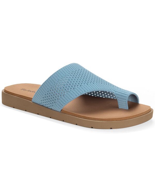 【送料無料】 スタイルアンドコー レディース サンダル シューズ Womens Mayyze Flat Sandals Exclusively at Macys Blue Myth