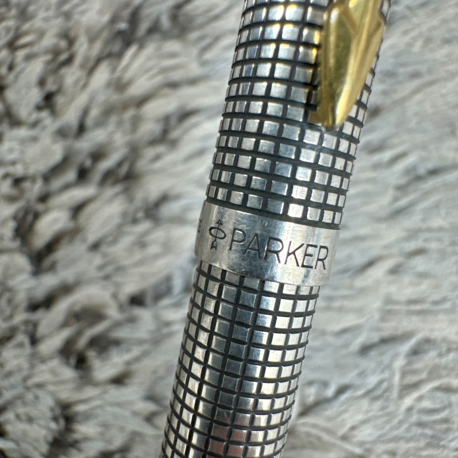 PARKER パーカー STERLING 925 シルバー製 シャープペンシル 格子 