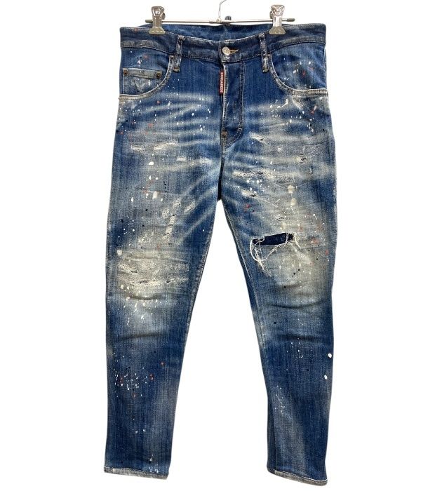 DSQUARED2/ディースクエアード/ダメージペインター加工/デニムパンツ/サイズ44/ブルー/S71LB0952/メンズ/FB3997 DSQUARED2/ディースクエアード/ダメージペインター加工/デニムパンツ