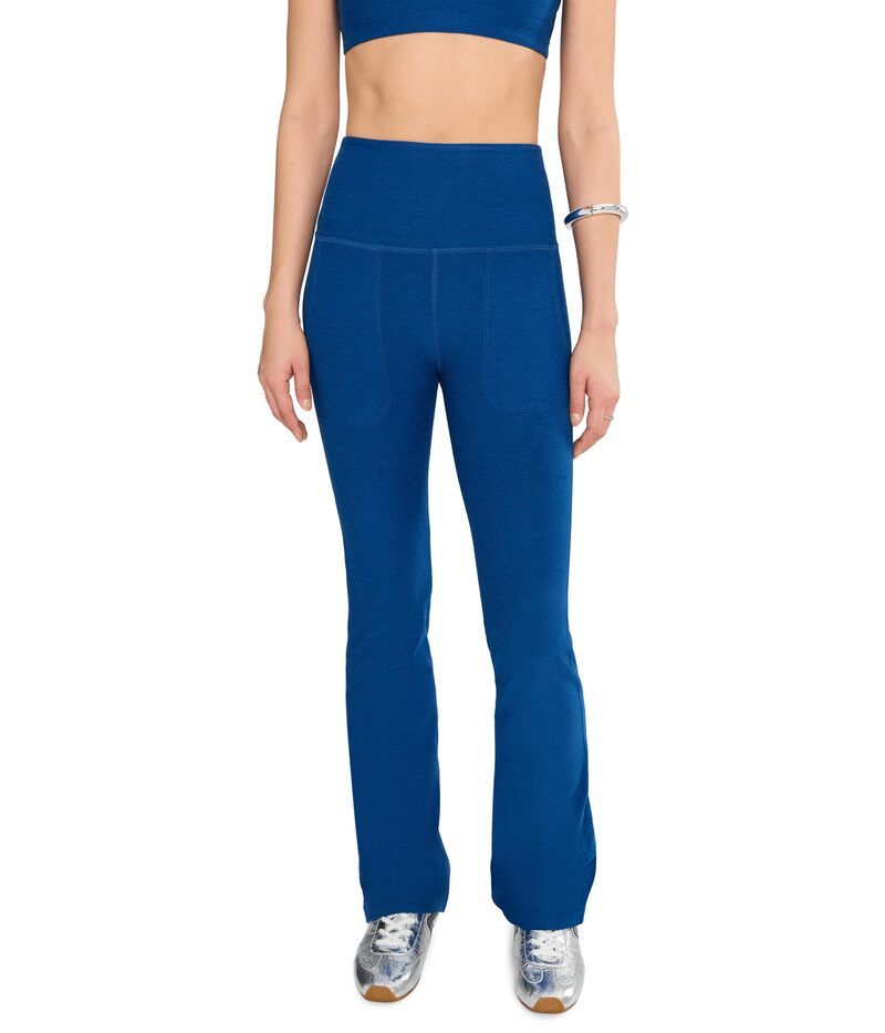 ビヨンドヨガ レディース ボトムス カジュアルパンツ ブーツカット ブーツ Beyond Yoga Spacedye High Waisted Practice Pocket Bootcut Pants Marine Blue Heather ヘザー