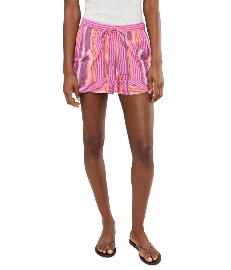 フリーピープル レディース ボトムス ハーフパンツ・ショーツ ショートパンツ Free People Good Fortune Stripe Shorts Berry Combo ストライプ
