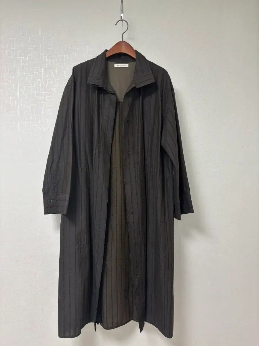 the CASHMERE ストライプ ロング ワンピース シャツ