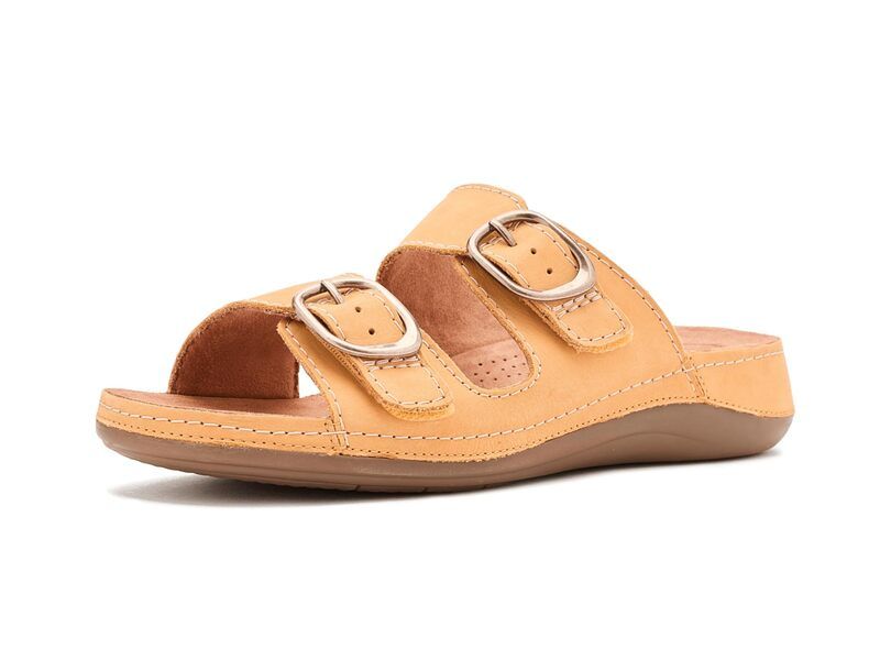 クラークス レディース シューズ サンダル Clarks Cecily Step Light Ochre Nub