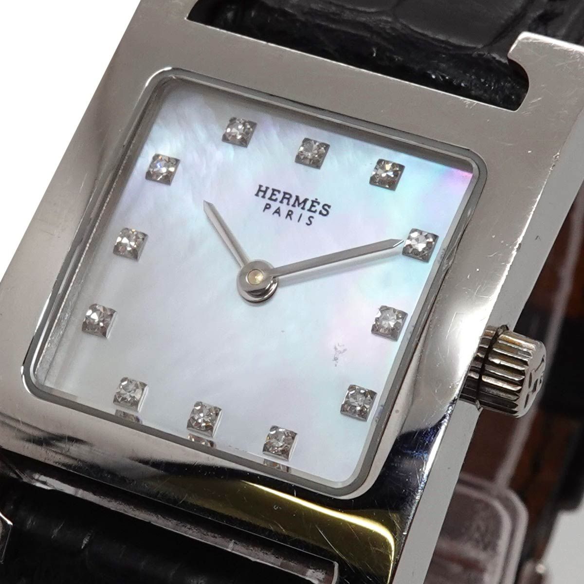 エルメス HERMES Hウォッチ HH1 210 レディース 腕時計 12P ダイヤ 
