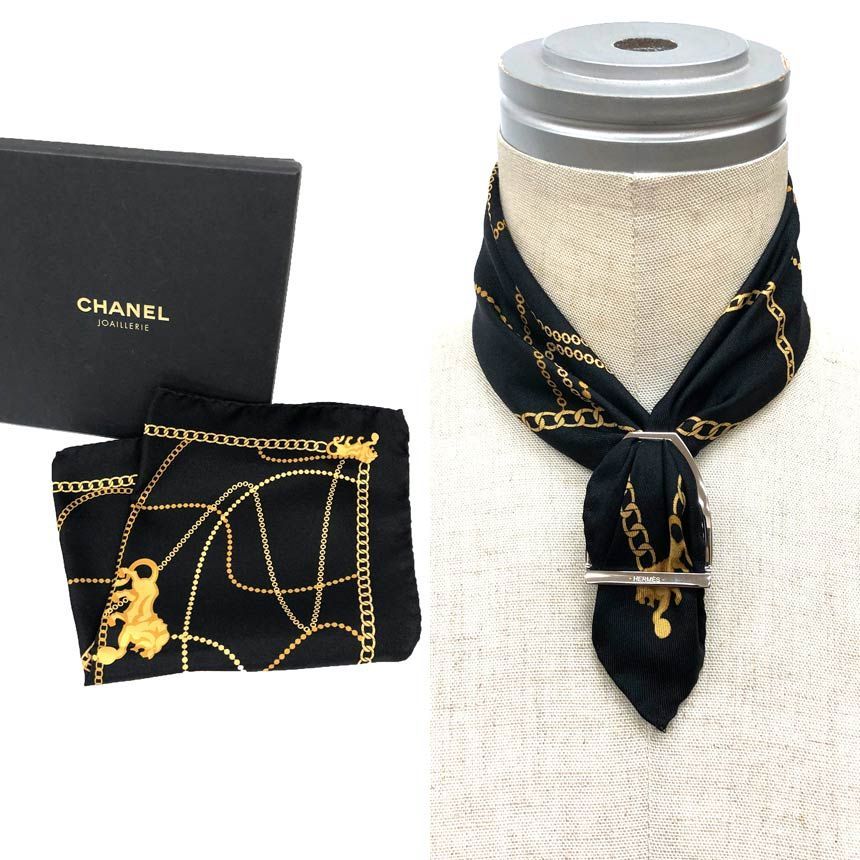 シャネル CHANEL ノベルティ ミニスカーフ 非売品 ポケットチーフ