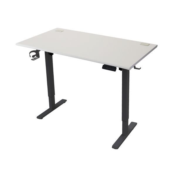 昇降デスク 電動 ハイグレードモデル PSE適合 120cm 1200mm 動荷重約100kg 静荷重約180kg スタンディングデスク 上下昇降 デスク 高さ調整 エルゴノミクス 昇降式デスク a99(天板:120,ライトグレー)(脚色:ブラック)