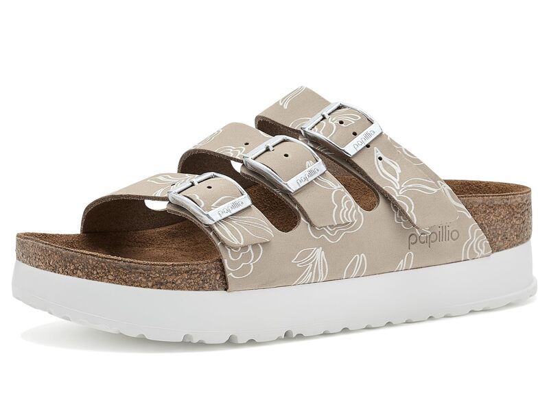 ビルケンシュトック レディース シューズ ヒール プラットフォーム プリント Papillio By Birkenstock Florida Platform Printed Oyster Flower P