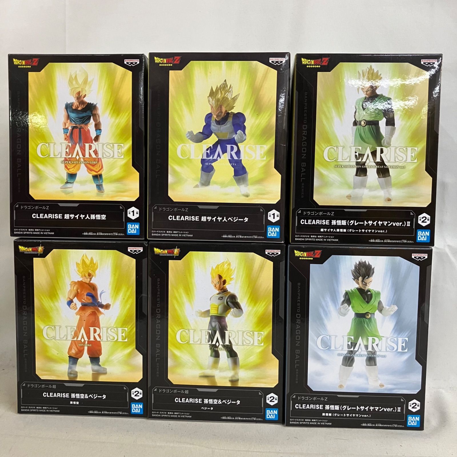 未開封 DRAGON BALL CLEARISE 孫悟空 他 フィギュア 6個セット SF5962