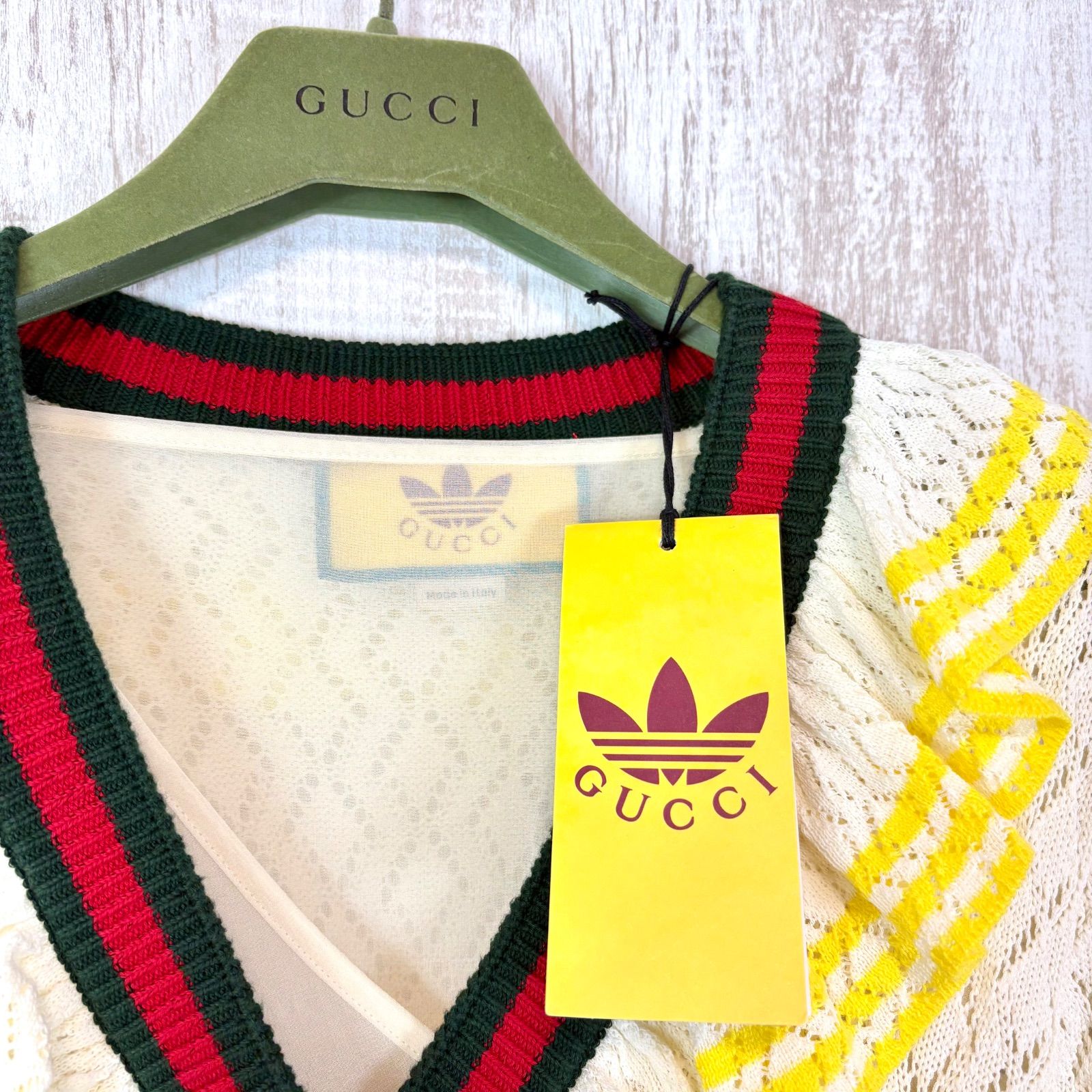 新品未使用 美品 GUCCI × adidas グッチ アディダス コラボ フリル