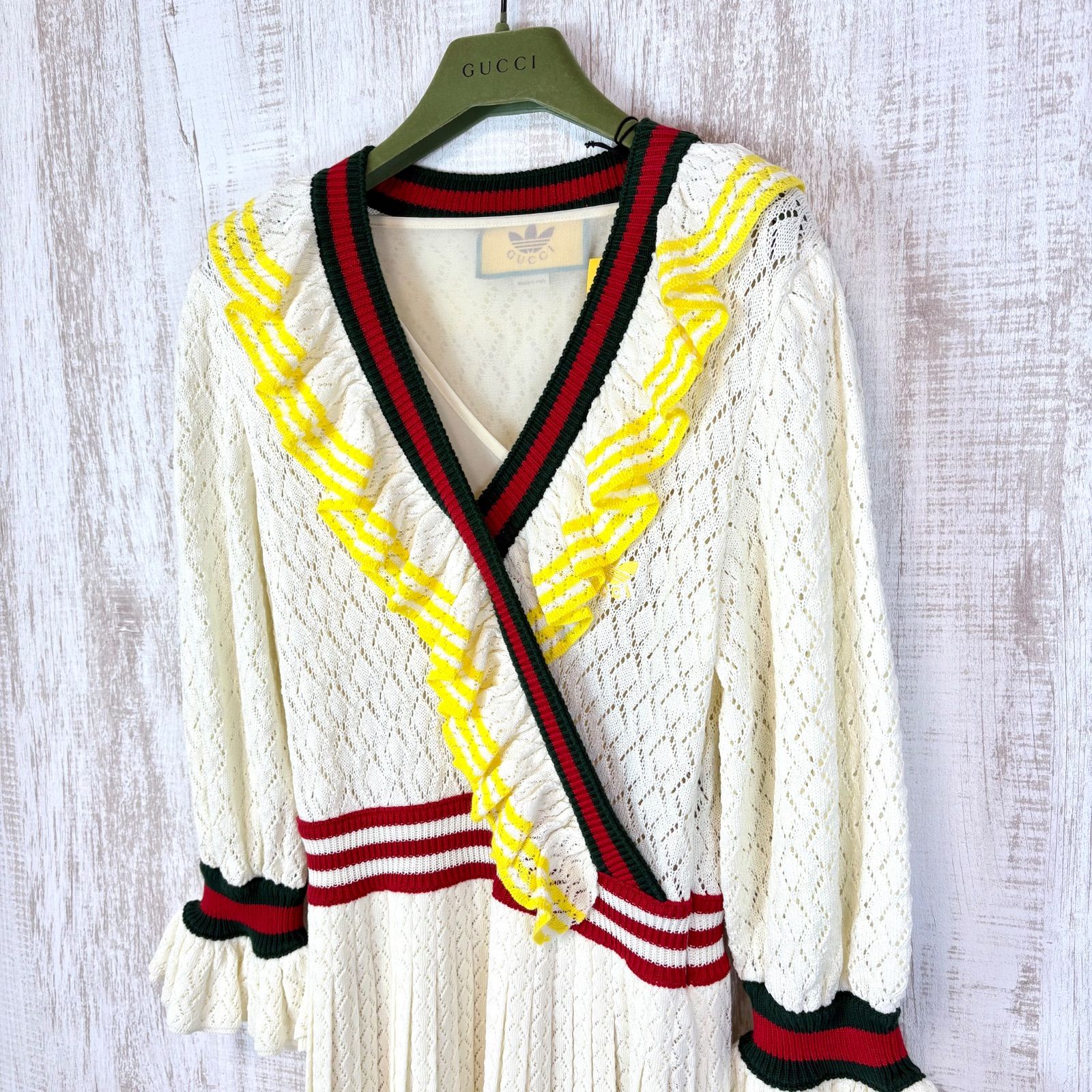 新品未使用 美品 GUCCI × adidas グッチ アディダス コラボ フリル 新品未使用 美品 GUCCI × adidas グッチ アディダス コラボ フリル