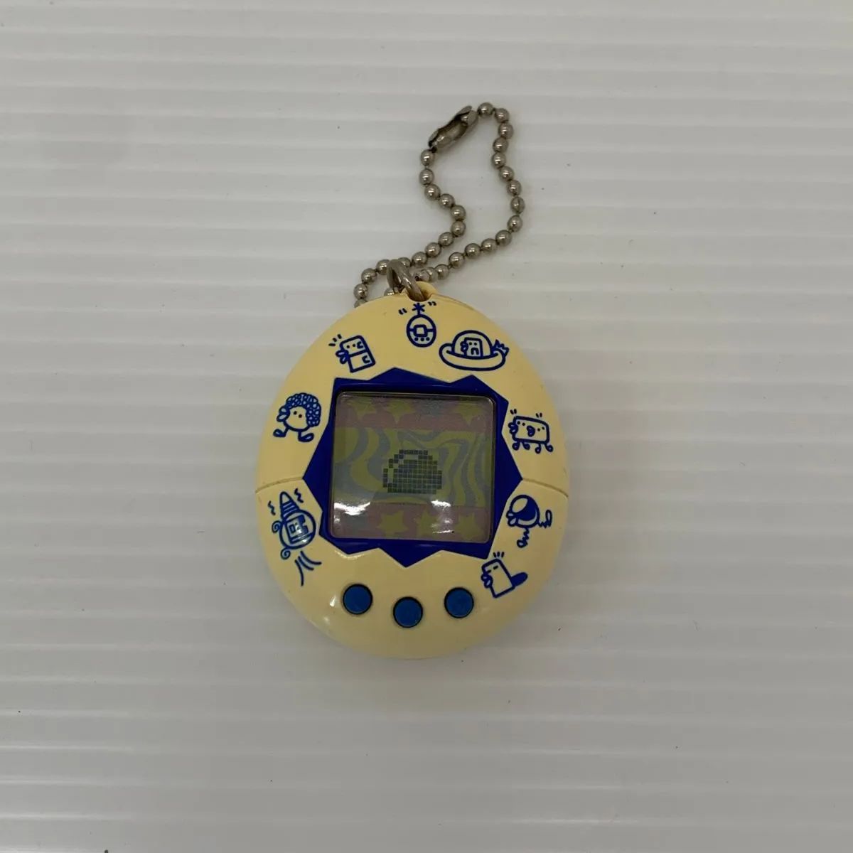 初代 新種発見!! たまごっち ホワイト ブルー 当時物 バンダイ 中古