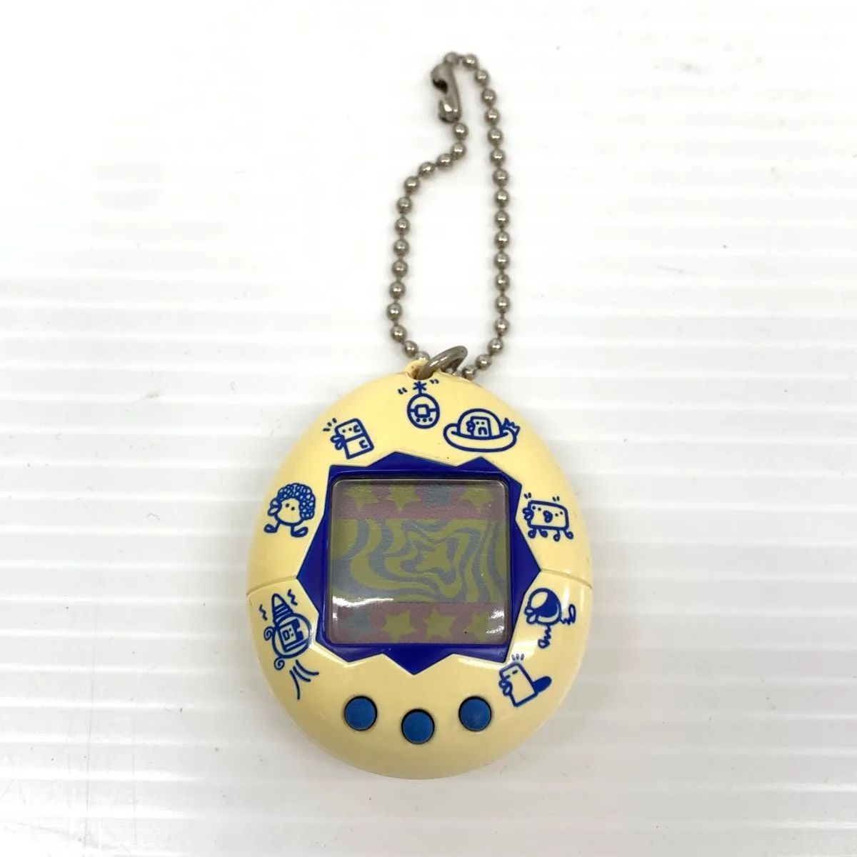初代 新種発見!! たまごっち ホワイト ブルー 当時物 バンダイ 中古