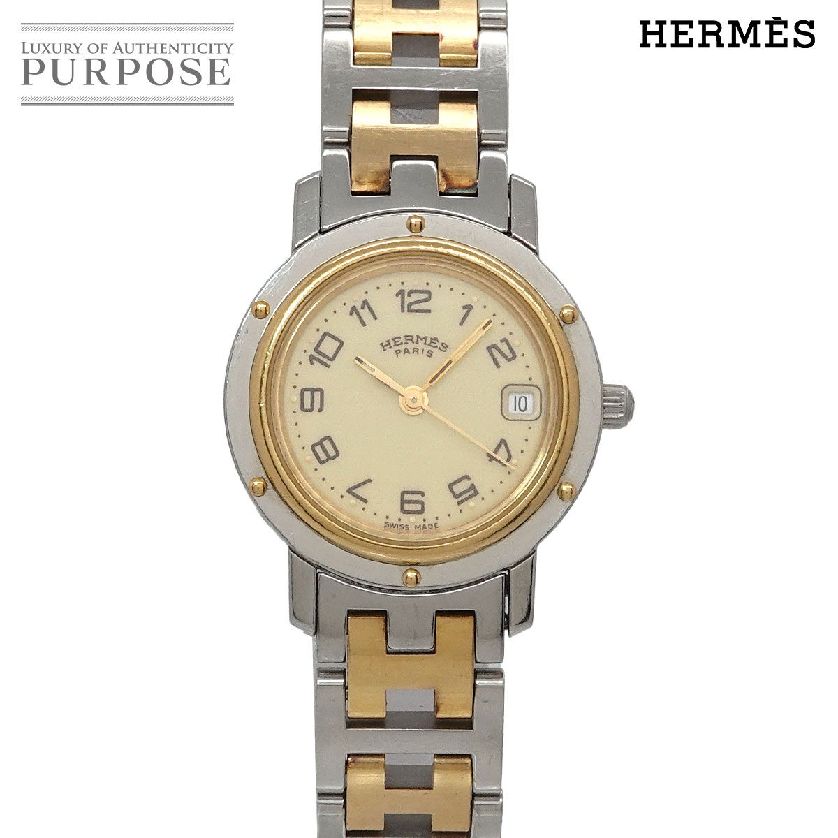 エルメス HERMES クリッパー コンビ CL4 220 ヴィンテージ レディース