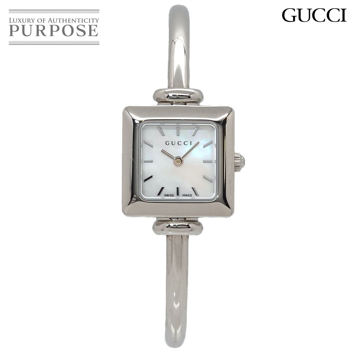 グッチ GUCCI レディース 腕時計 バングル ウォッチ 1900L YA019518 ホワイトシェル クォーツ ウォッチ 90325052