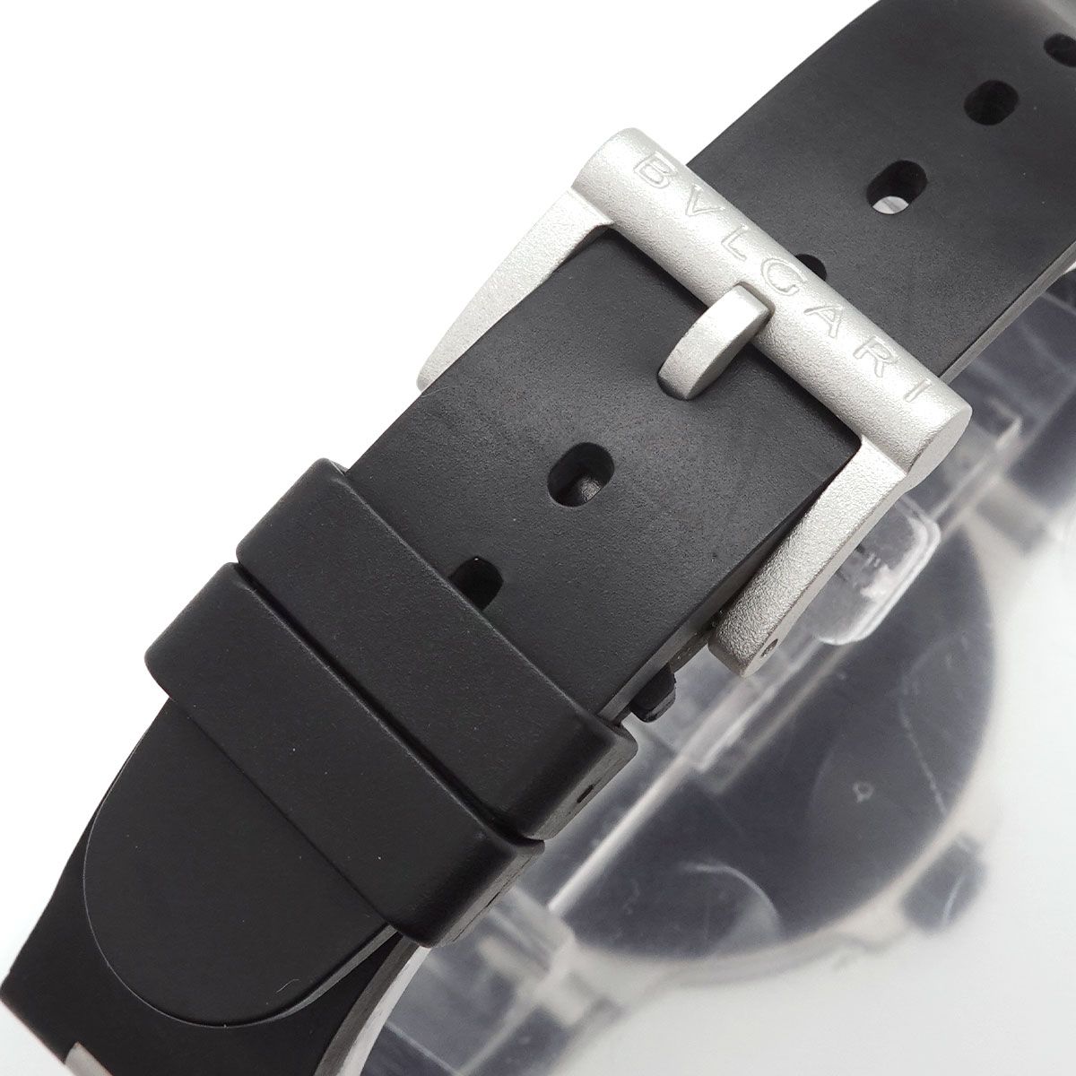 ブルガリ 自動巻き AL38TA アルミニウム 黒文字盤 メンズ BVLGARI 