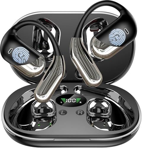 オープンイヤーイヤホン bluetooth 6.1 ワイヤレス イヤホン 耳掛け式【2026革新版AI翻訳イヤホン 同時通訳】 198言語リアルタイム双方向翻訳 骨伝導イヤホンType-C 急速充電 60時間再生 マイク付き iPhone/Android/ｍａ