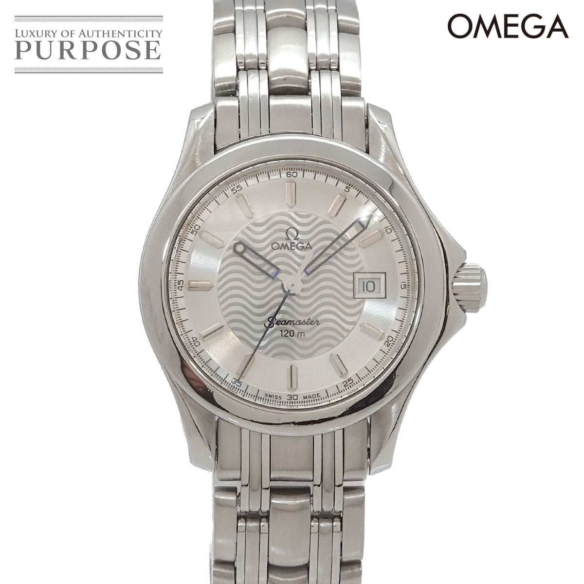 オメガ OMEGA シーマスター 120 2571 31 レディース 腕時計 デイト シルバー クォーツ ウォッチ Seamaster 90325413