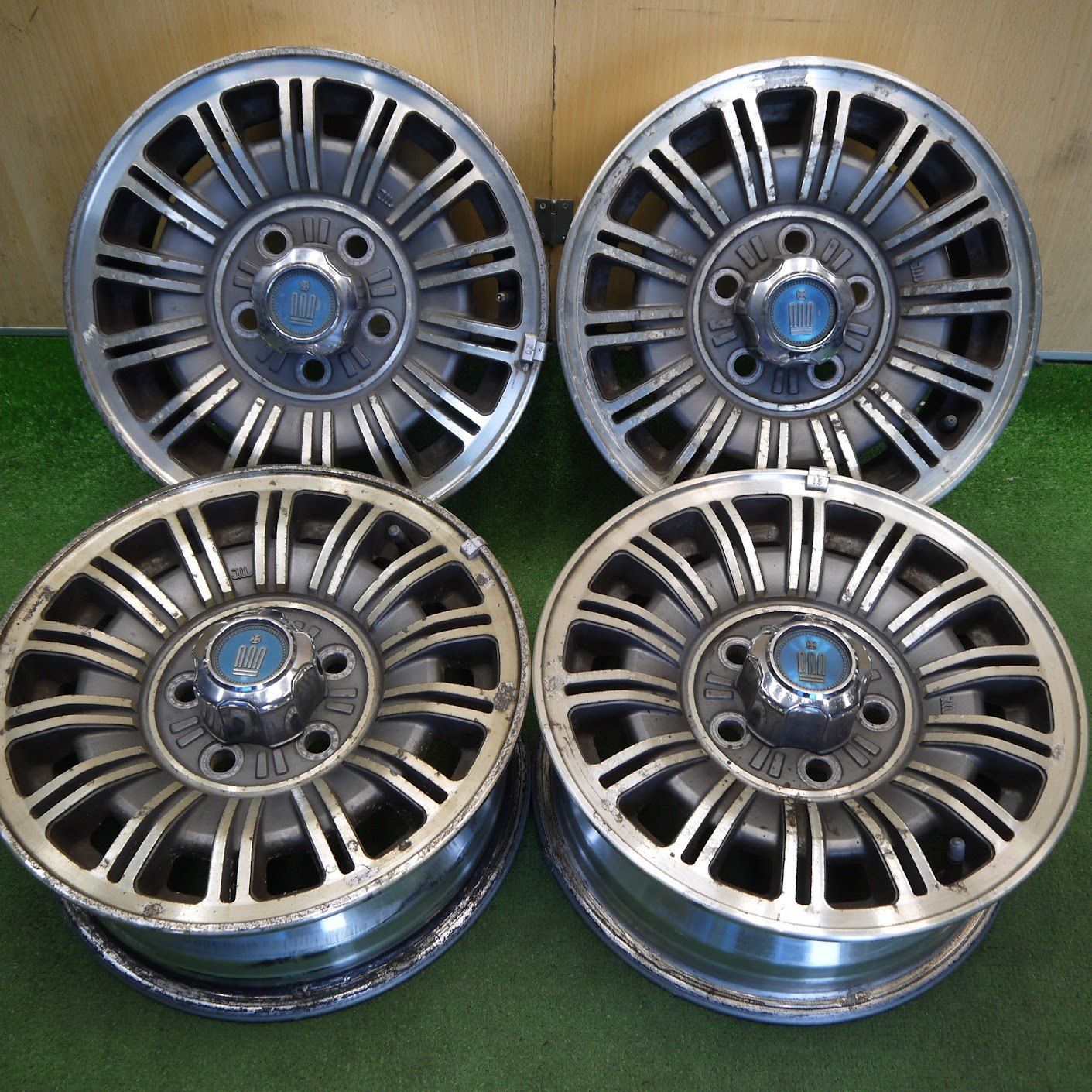 送料無料] 4本価格☆旧車 トヨタ クラウン MS112 純正 ホイール PCD114