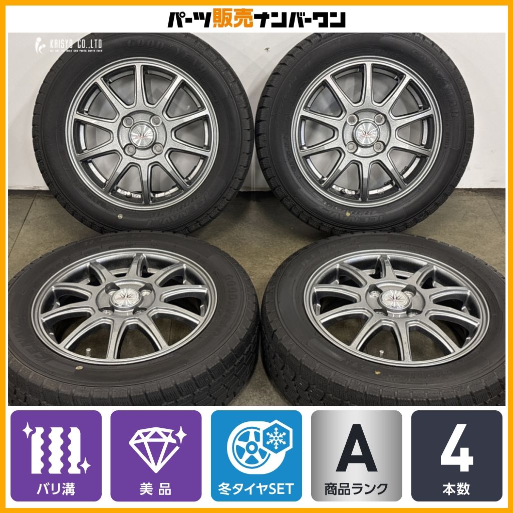 美品 バリ溝】ロクサーニスポーツ 14in 4.5J +45 PCD100 グッドイヤー
