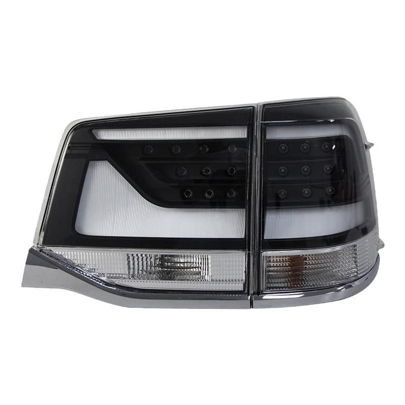 トヨタ ランドクルーザー Land Cruiser 2016-2020用 LEDテールランプ左右セット スモークブラック テールライト総成 LEDポジション LEDブレーキ アンバーウインカー 高輝度バックランプ プラグ接続 交換装着 リアビューを引き締める