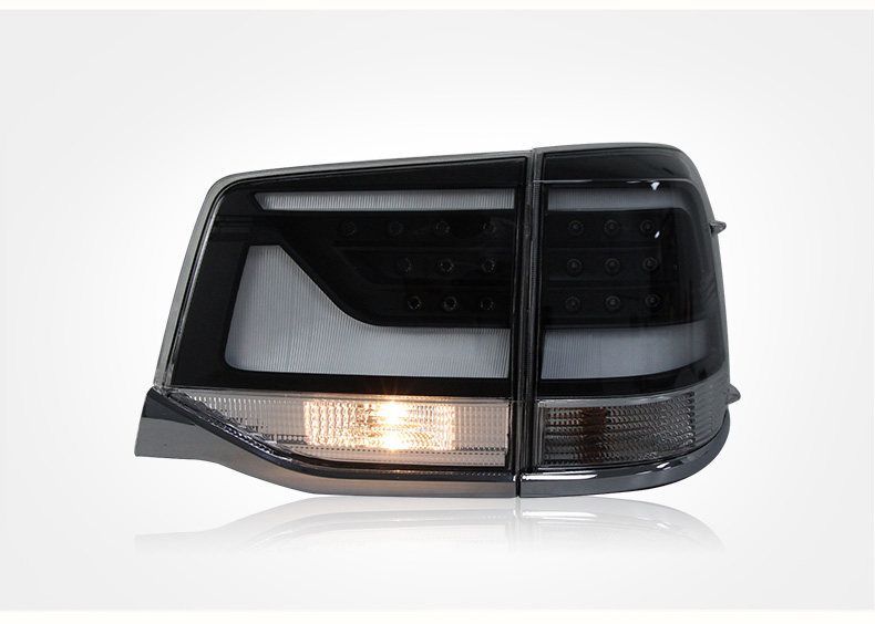トヨタ ランドクルーザー Land Cruiser 2016-2020用 LEDテールランプ左右セット スモークブラック テールライト総成 LEDポジション LEDブレーキ アンバーウインカー 高輝度バックランプ プラグ接続 交換装着 リアビューを引き締める
