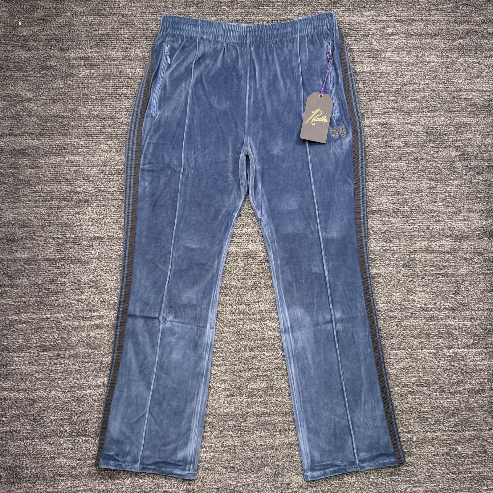 未使用品 Needles NS253 NARROW TRACK PANT C/PE VELOUR XL ニードルス