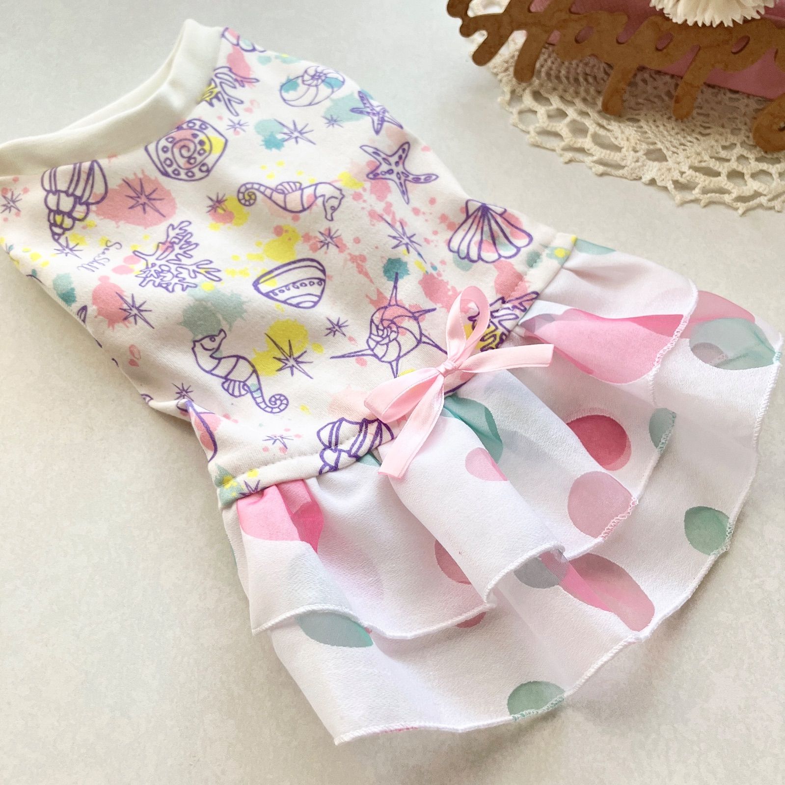 ♡ハンドメイド犬服♡Sea サイド♡Sサイズ - メルカリ