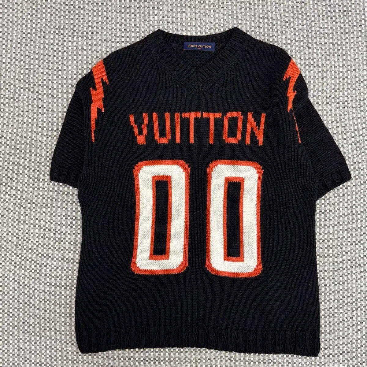 XL ルイヴィトン LVロゴ ニット半袖Tシャツ