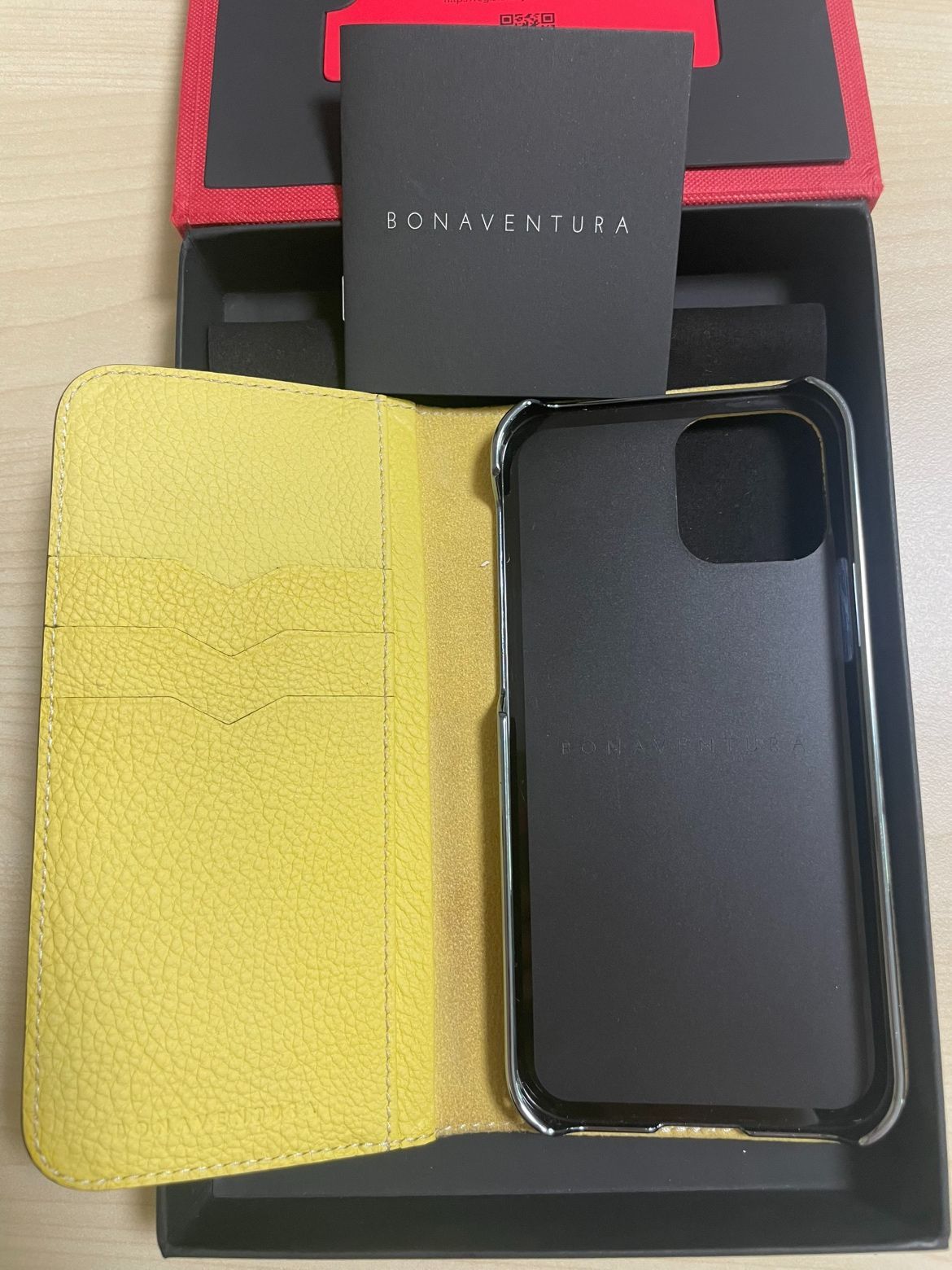 美品】BONAVENTURA ボナベンチュラ iPhone12/12pro 手帳型ケース 箱