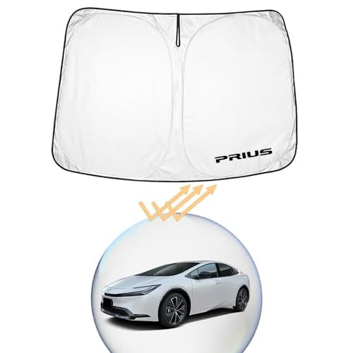 プリウス 60系専用 サンシェード フロントガラス用 暑さ対策 軽量 コンパクト 紫外線カット 劣化防止 折りたたみ収納 カーサンシェード 断熱 日よけ 収納袋付き 簡単取付 プライバシー保護 車用グッズAR 41729a22