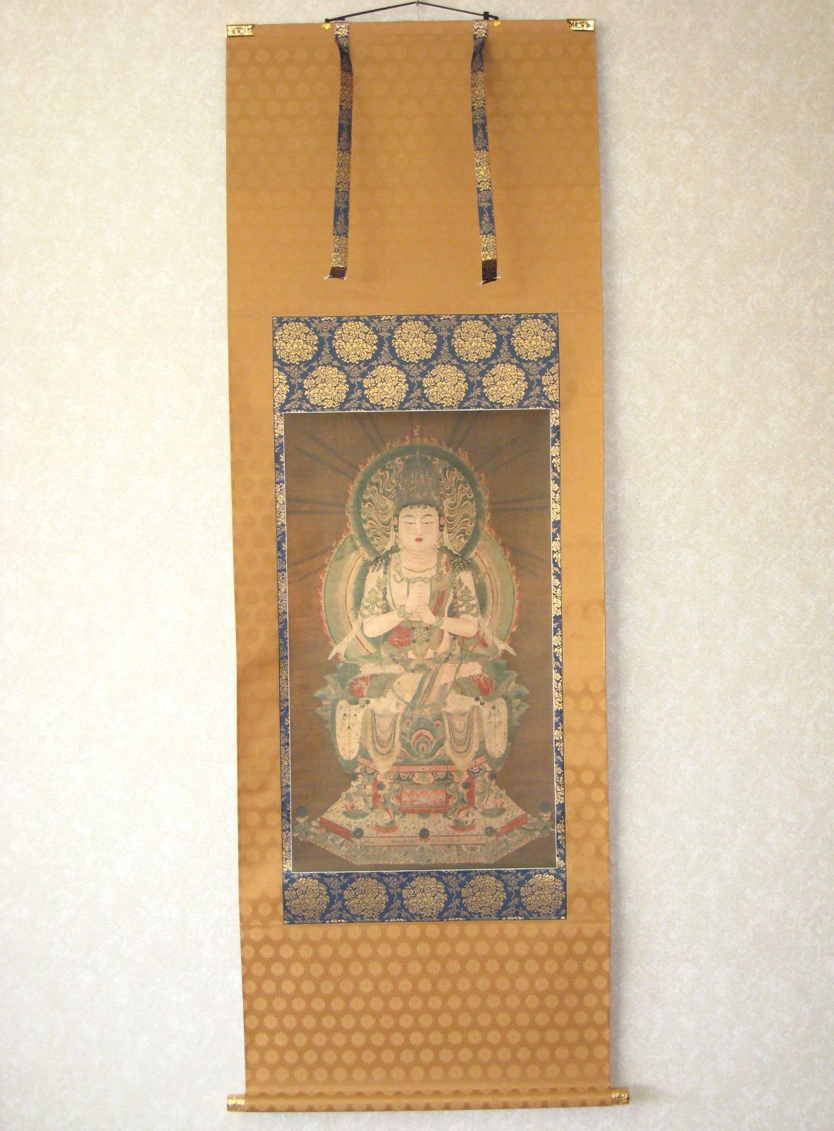 掛け軸 掛軸 大日如来像 (金剛界) 根津美術館蔵 重要文化財 (複製) 共