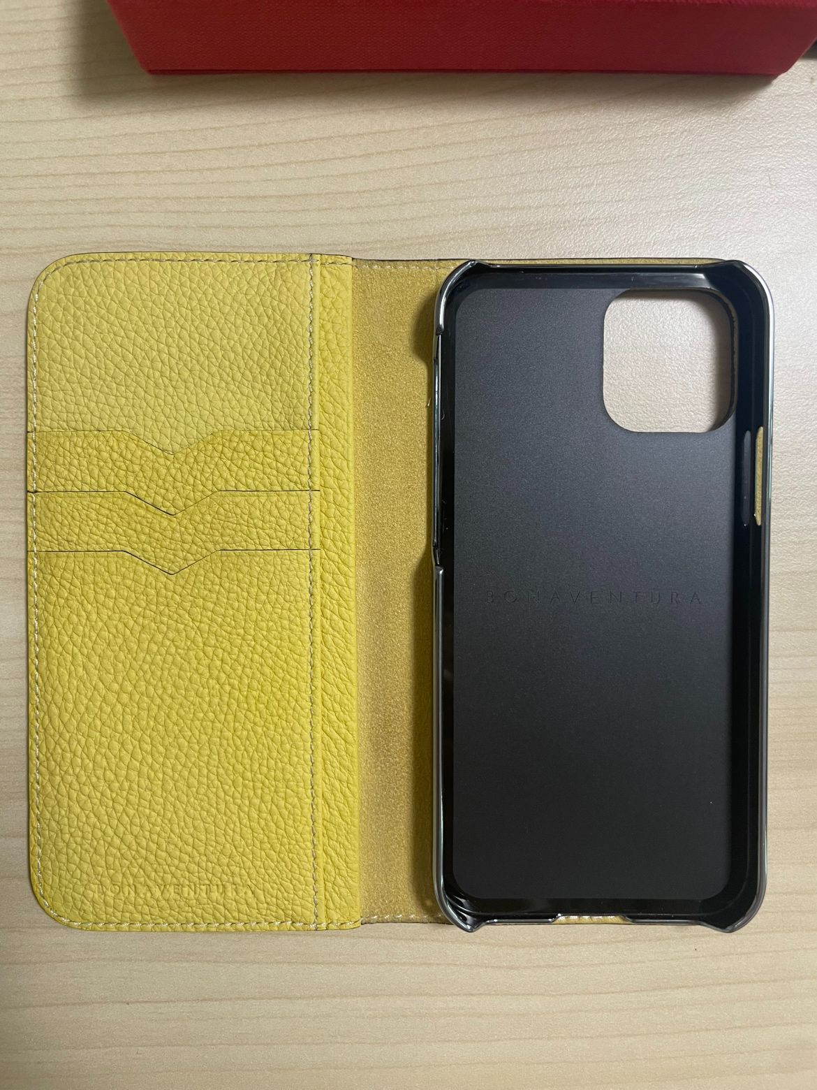 美品】BONAVENTURA ボナベンチュラ iPhone12/12pro 手帳型ケース 箱