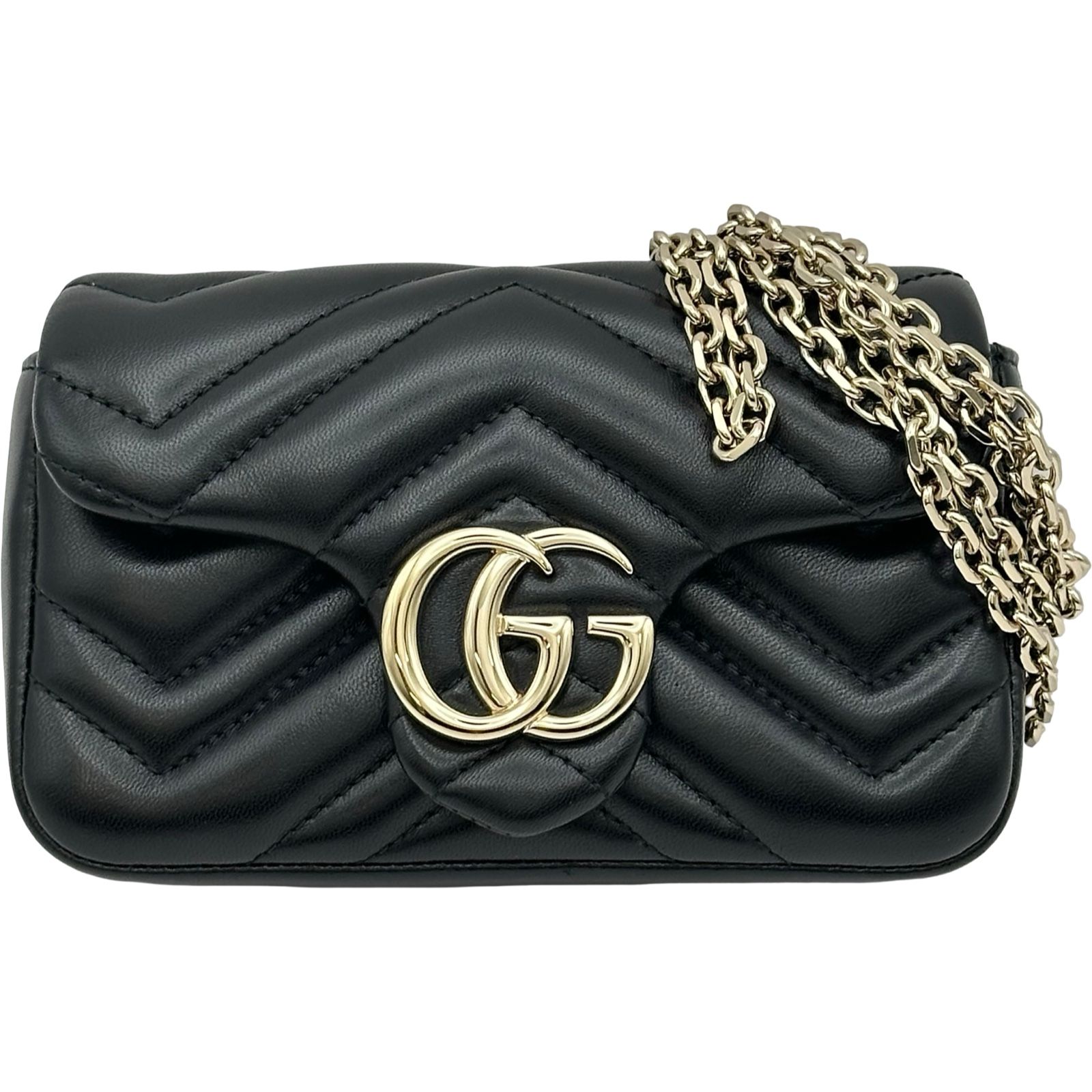 グッチ GUCCI GGマーモント チェーンショルダーバッグ 841290 ブラック 
