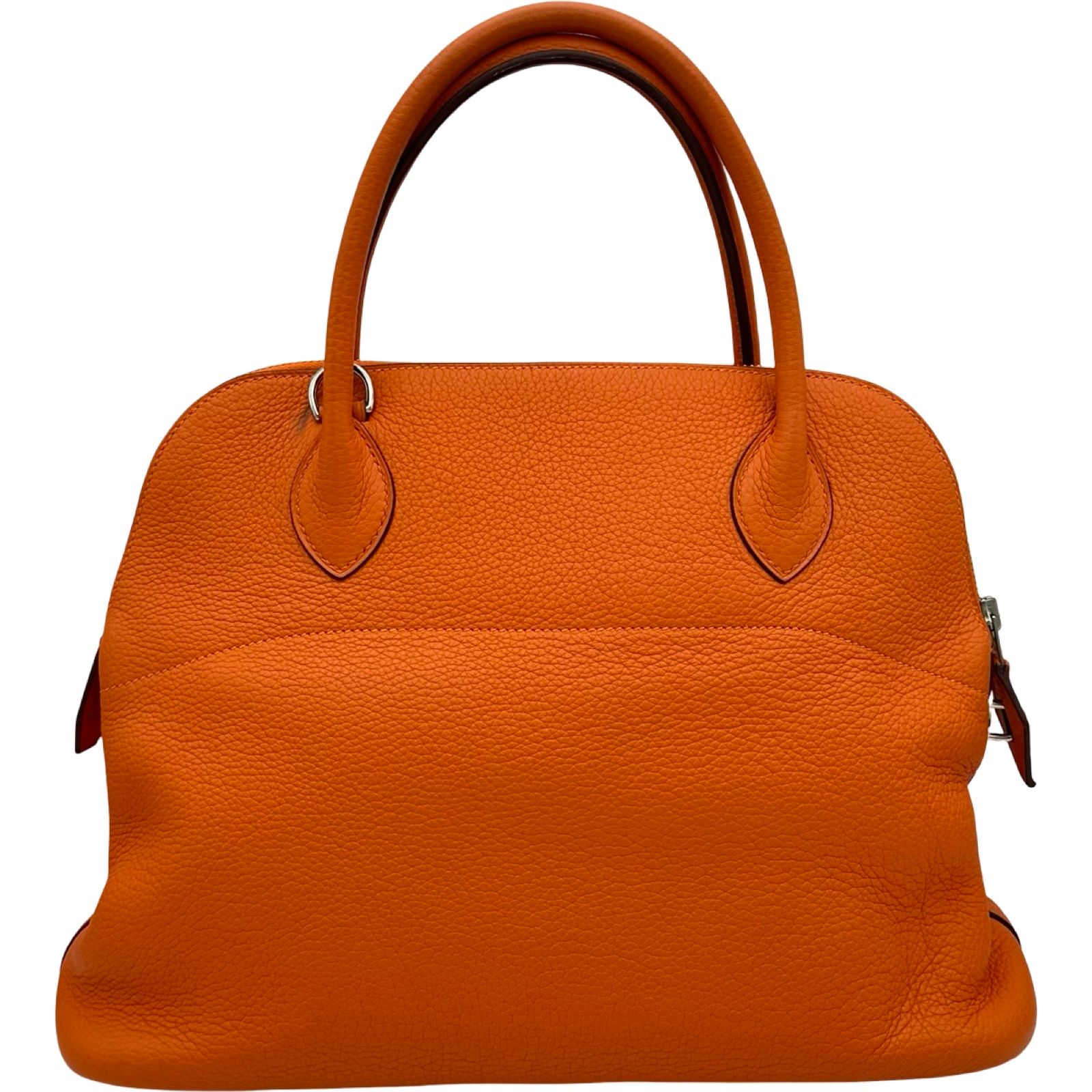 エルメス HERMES ボリード31 □M刻印 オレンジ シルバー金具 トリヨン 