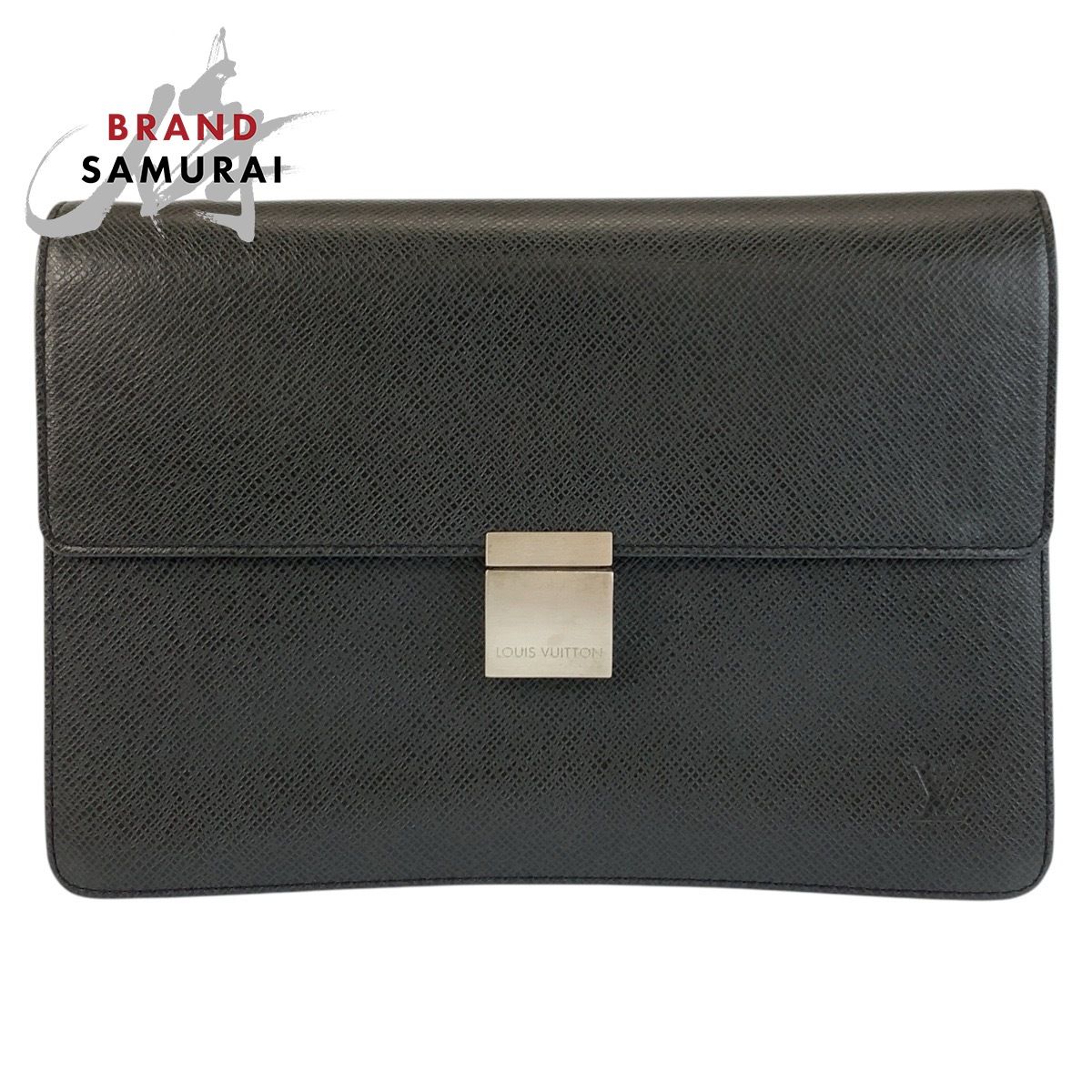 LOUIS VUITTON ルイヴィトン タイガ セレンガ ブラック 黒 シルバー金具 レザー M30782 クラッチバッグ セカンドバッグ メンズ 602393【中古】