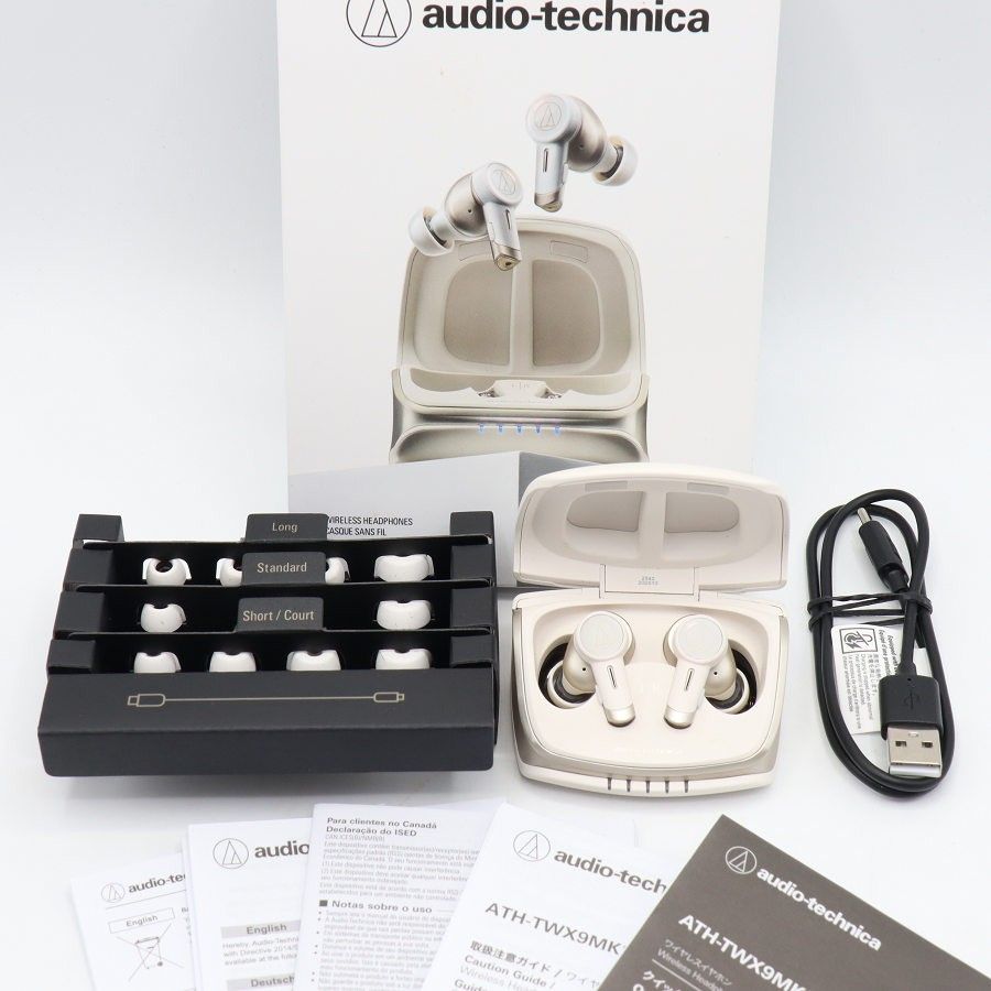 美品】オーディオテクニカ ATH-TWX9MK2-WH ホワイト 完全ワイヤレス