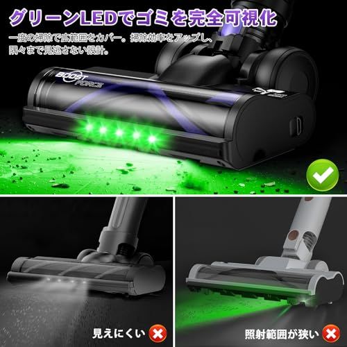 掃除機 コードレス【2026革新版登場！320000pa超強力吸引！自立式