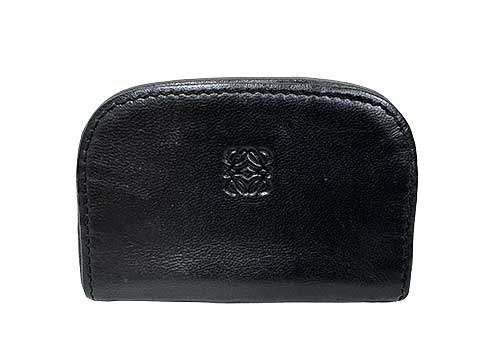 【中古】LOEWE ロエベ 小物 コインケース 財布 ブラック レザー ユニセックス＿S17＿セルモアから出品＿s-0221-r17