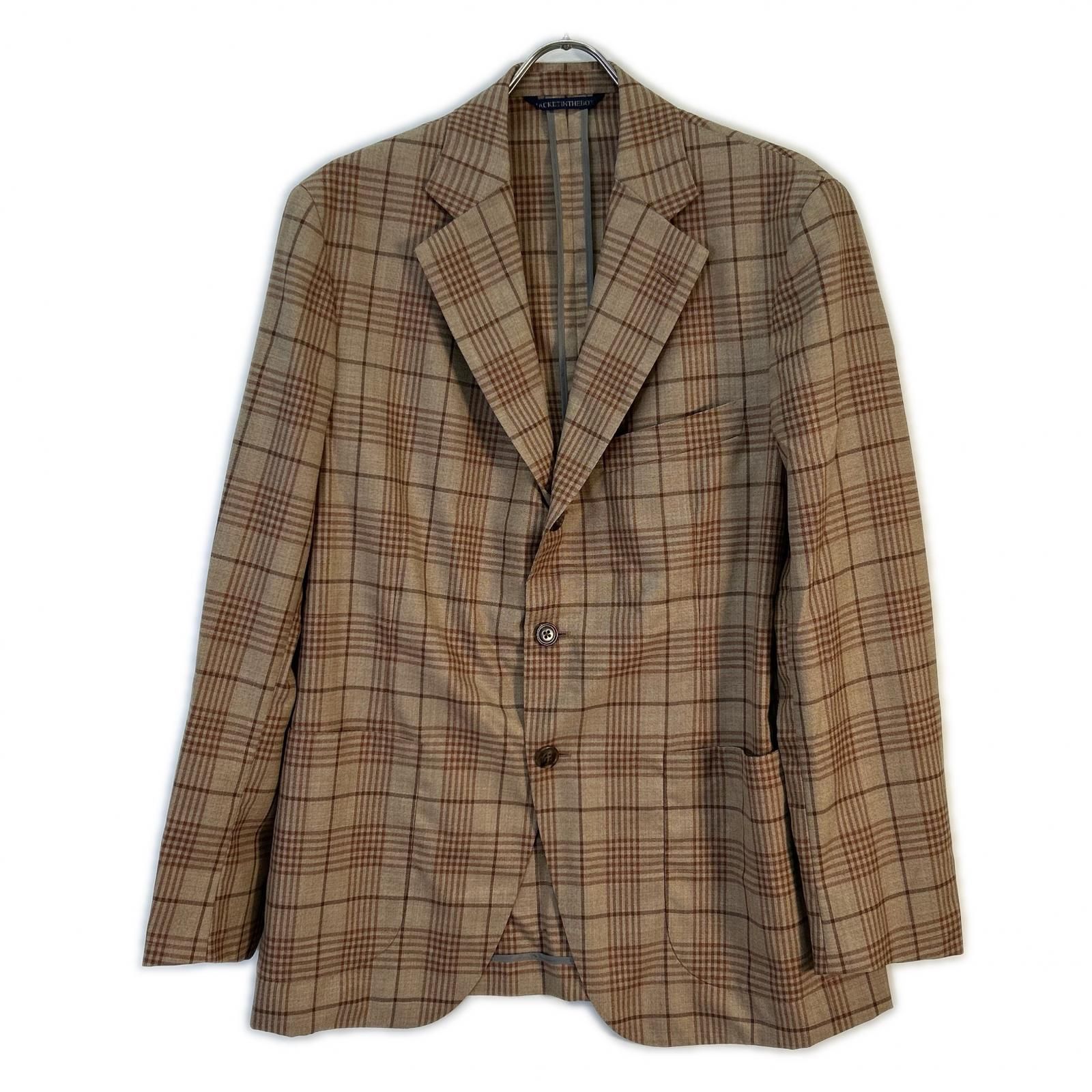 Belvest ベルベスト G10307 ブラウン ウール チェック JACKET IN THE 
