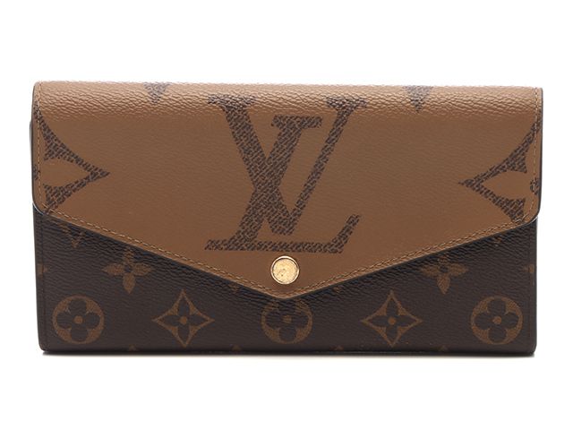 LOUIS VUITTON ルイ・ヴィトン バッグ ポルトフォイユ・サラ モノグラム・ジャイアントリバース ｻｲﾌ･小物 M80726 長財布 PVC ブラウン ユニセックス【中古】【436】