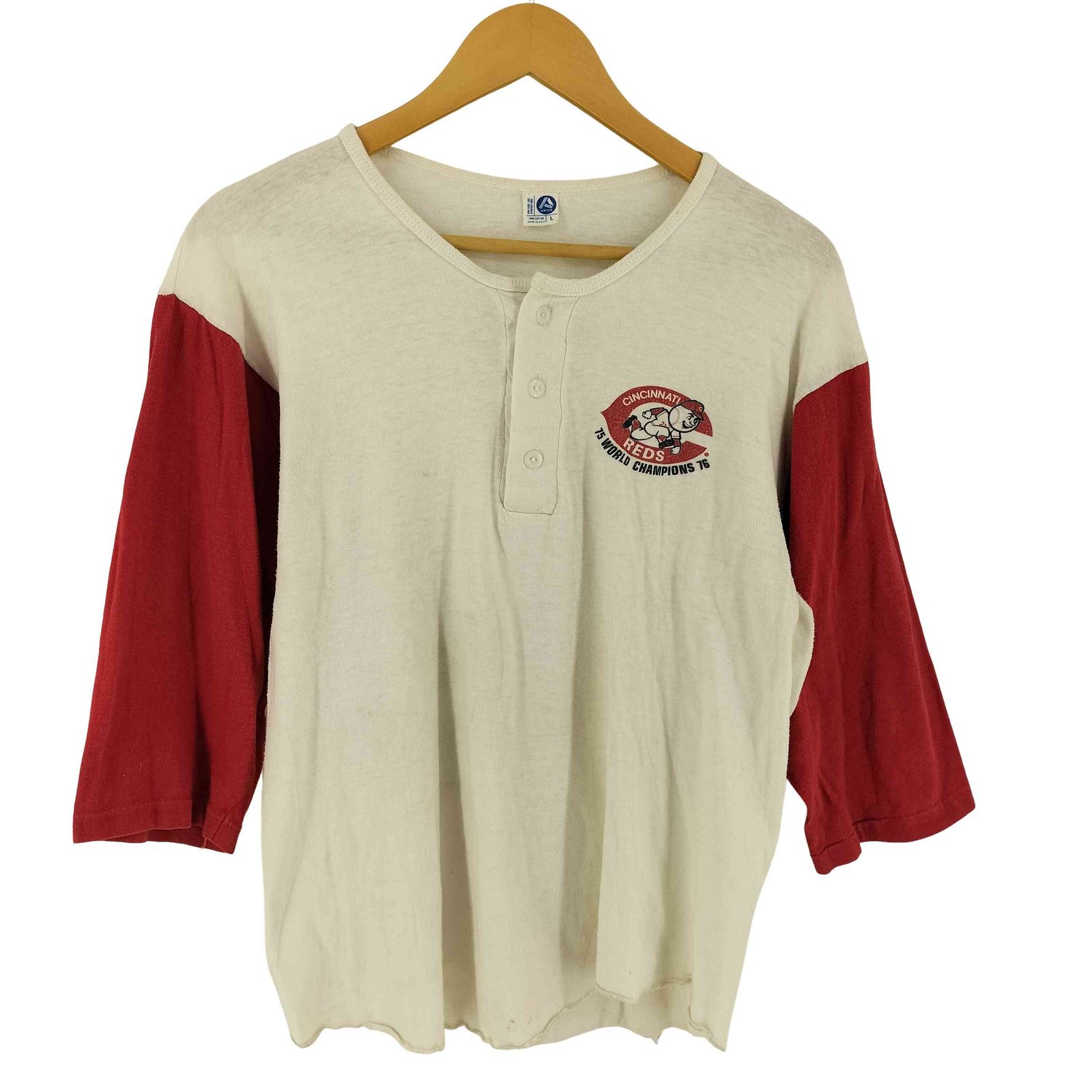 アーテックス ARTEX 70s MLB ヘンリーネック Tシャツ メンズ L