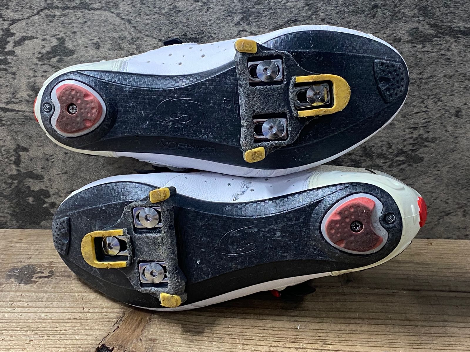 KE016 シディ SIDI Genius 5 Fit CARBON ビンディングシューズ 白 EU42 