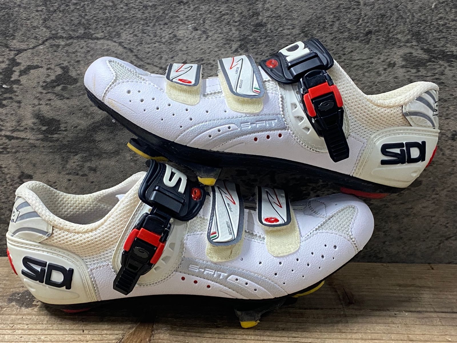 KE016 シディ SIDI Genius 5 Fit CARBON ビンディングシューズ 白 EU42