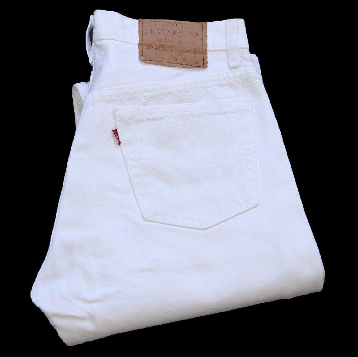 90s USA製 Levi'sリーバイス 501 ホワイト デニムパンツ W30★A16 ユーロ ヨーロッパ オールド ビンテージ ジーンズ ストレート