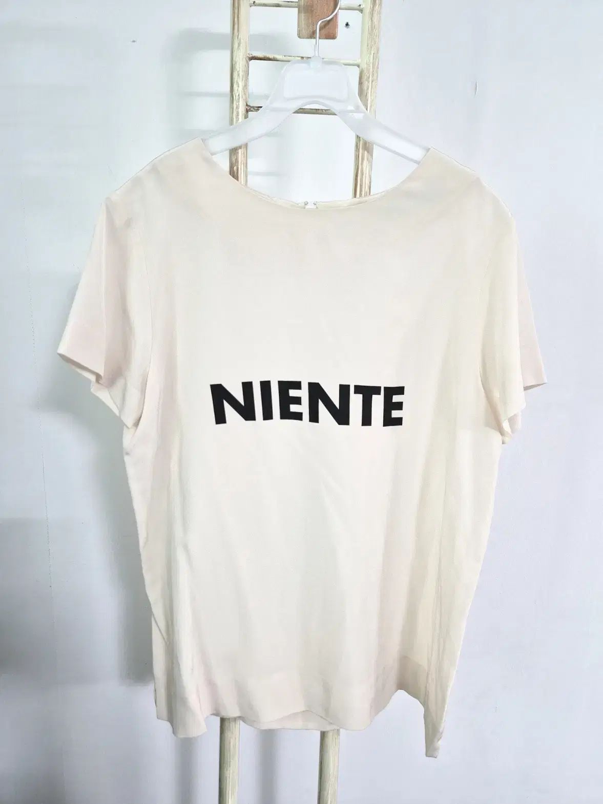 モングヴィンテージ(95)モスキーノ レディース シルク100% 半袖Tシャツ
